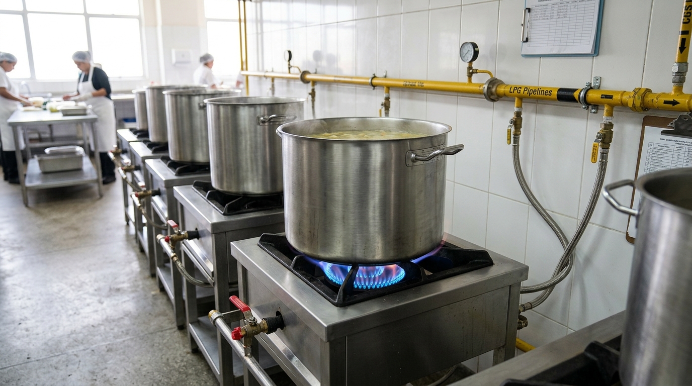 Efisiensi audit konsumsi gas LPG industri di Dapur MBG dengan mempercepat waktu pematangan masakan menggunakan suplai ayam segar murni dari Tricik