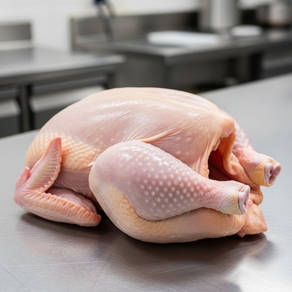 Karkas ayam murni segar Tricik yang padat dan bebas dari manipulasi suntik air untuk menjaga HPP restoran.