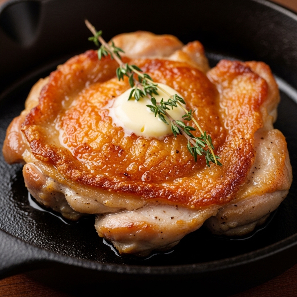 Sajian chicken steak crispy juicy menggunakan bahan baku boneless paha skin-on segar dari supplier Tricik.