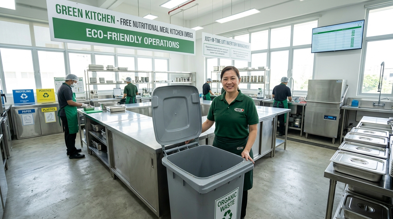 Implementasi Dapur MBG ramah lingkungan dengan menekan limbah makanan (zero food waste) melalui pasokan ayam segar harian presisi dari Tricik