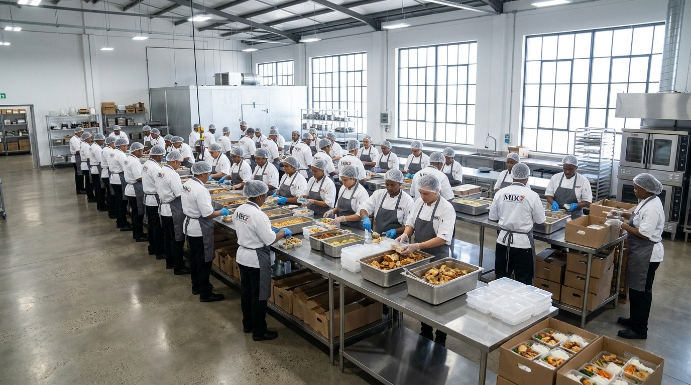 Optimalisasi tata ruang Dapur MBG dengan menyulap area freezer menjadi stasiun plating berkat pasokan karkas ayam segar harian Tricik Cengkareng
