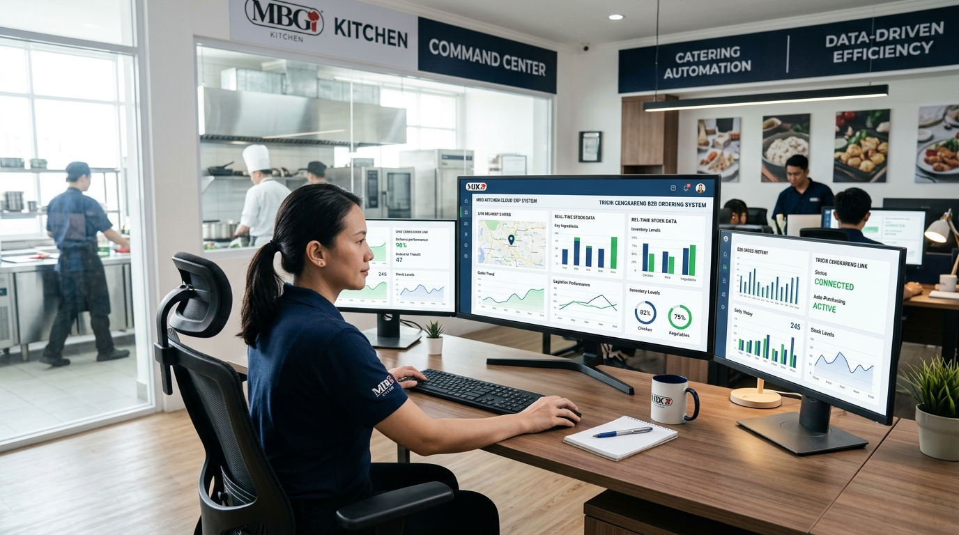 Integrasi digital sistem Cloud ERP untuk pengadaan ayam terpadu real-time antara Dapur MBG dan pemasok B2B Tricik Cengkareng