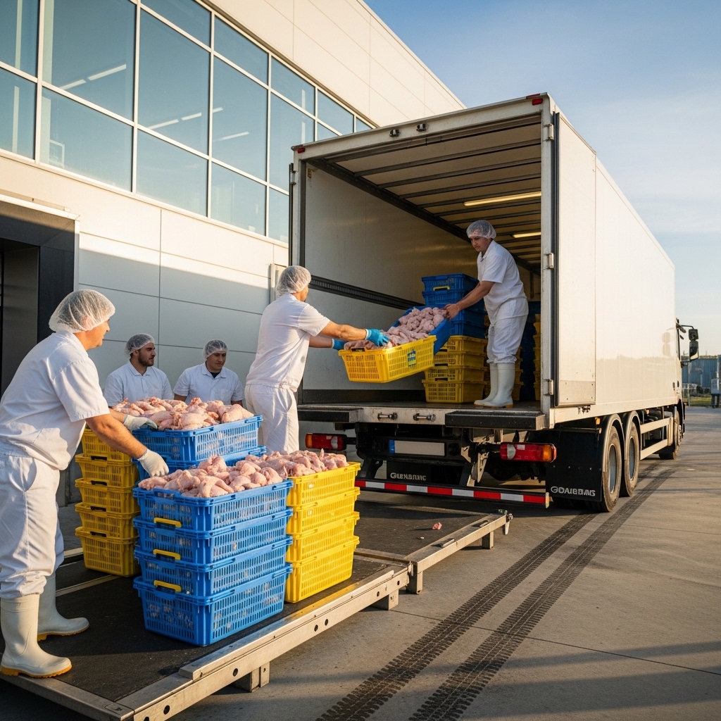 Distribusi grosir ayam potong segar B2B dari fasilitas distributor Tricik di Cengkareng Jakarta Barat