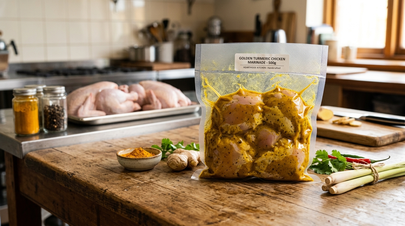 Bahan baku karkas ayam potong segar Tricik Cengkareng untuk produksi ayam ungkep bumbu kuning kemasan vakum yang awet alami