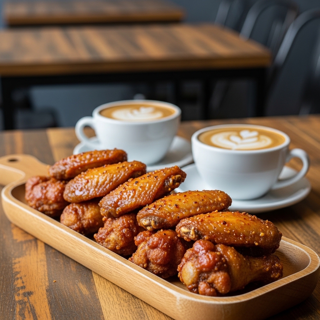 Ide sajian menu camilan sayap ayam wingette dan drumette segar dari supplier Tricik untuk mendongkrak omzet coffee shop.