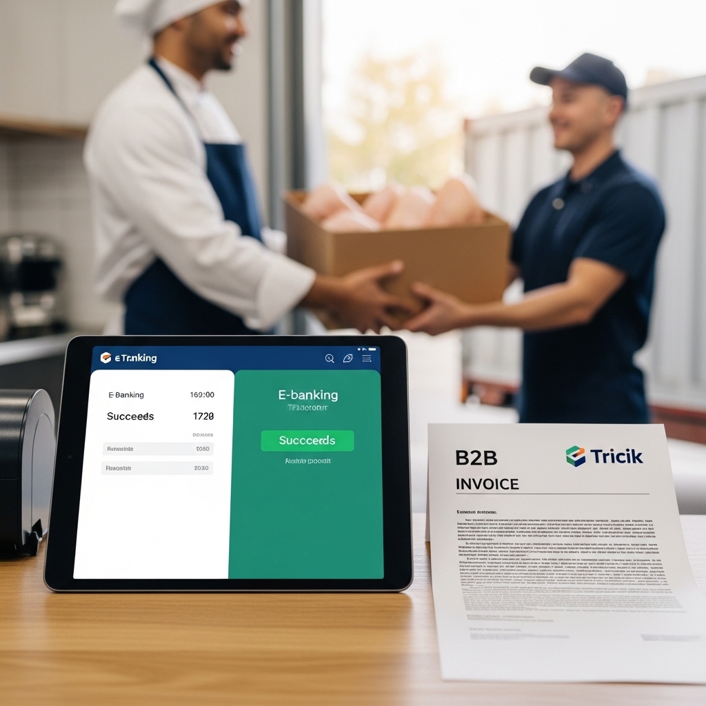 Keamanan transaksi B2B lewat transfer bank dan sistem COD terverifikasi dari supplier ayam Tricik Cengkareng.