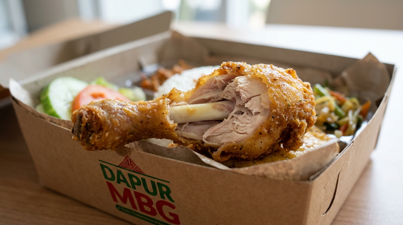 Pencegahan fenomena tulang ayam berdarah marrow leaching pada masakan Dapur MBG menggunakan karkas segar murni kualitas restoran dari Tricik Cengkareng