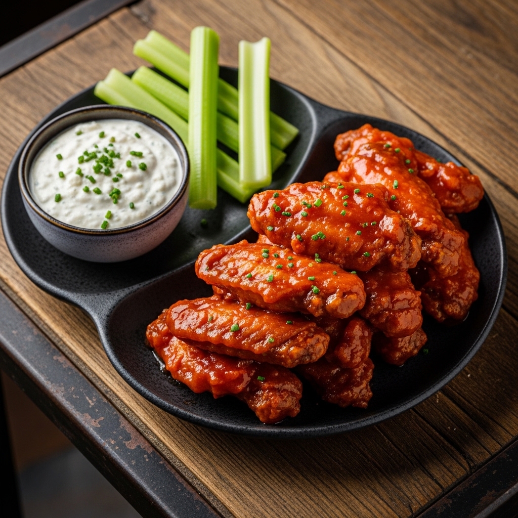 Menu hidangan buffalo wings premium bernilai jual tinggi dari bahan sayap ayam utuh segar Tricik