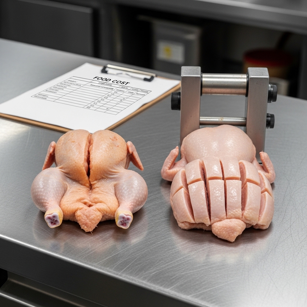 Panduan memilih ukuran karkas ayam segar 0.8 kg dan 1.2 kg dari supplier Tricik untuk efisiensi cost control menu restoran.