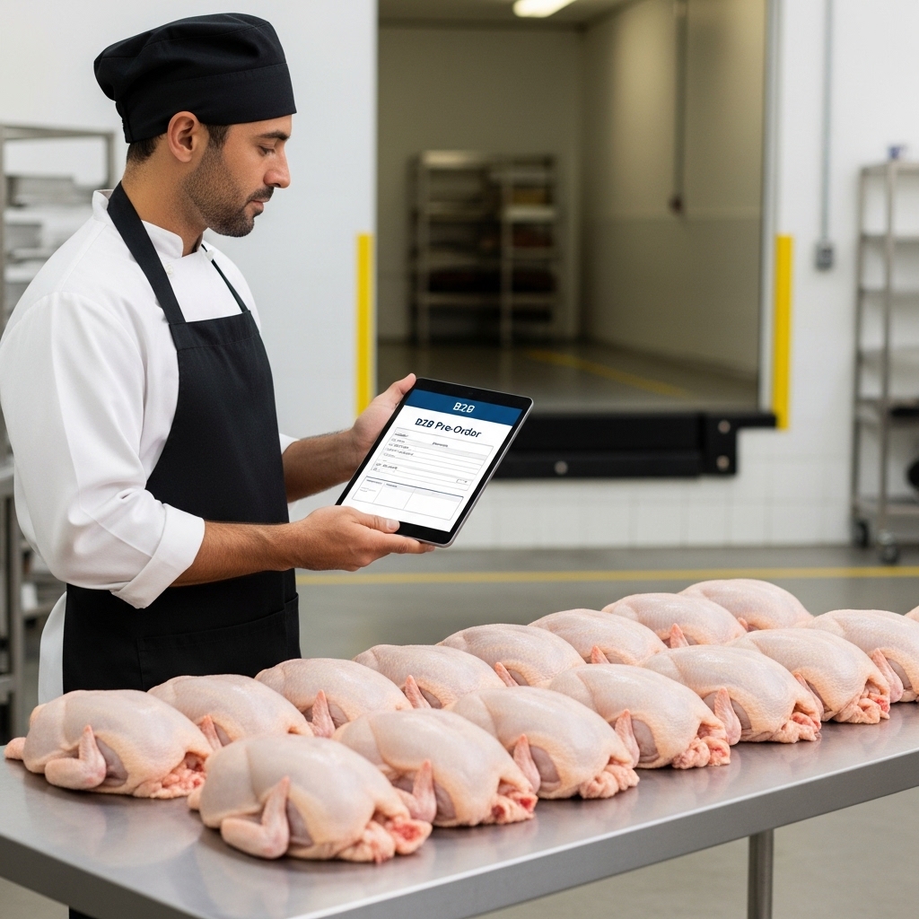 Pentingnya sistem PO H-1 ke supplier ayam Tricik Cengkareng untuk mendapatkan grading ukuran presisi bagi restoran franchise.