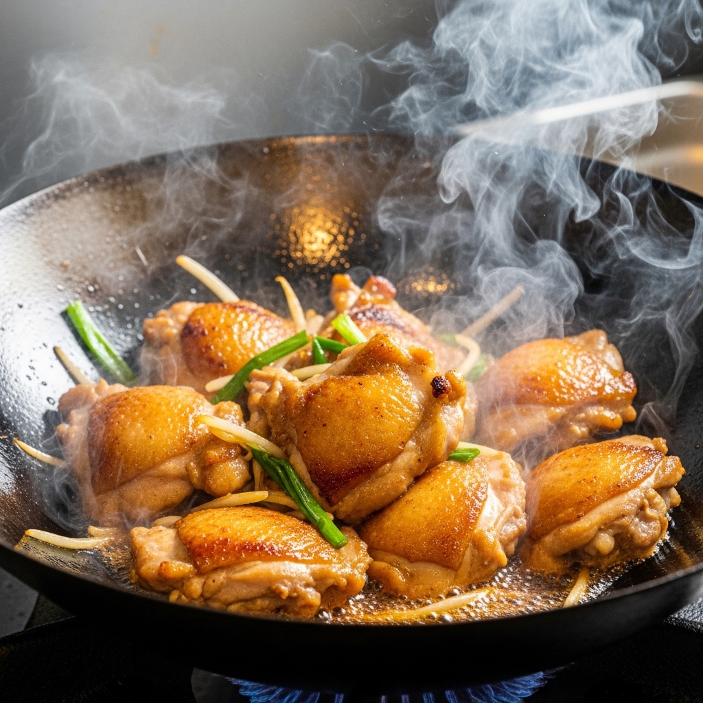 Potongan boneless paha ayam potong dadu segar dari Tricik Cengkareng yang mempercepat durasi masak untuk menu rice bowl di cloud kitchen B2B