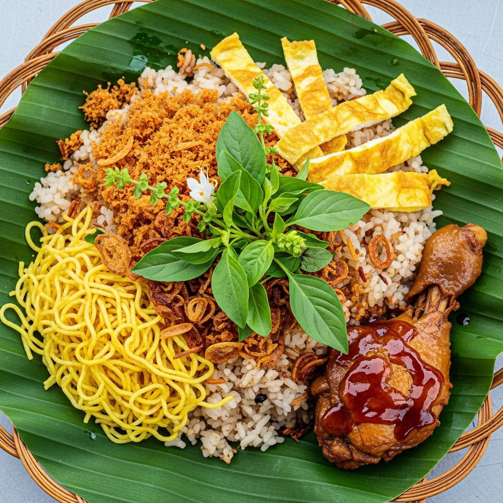 Potongan semur ayam parting 12 menggunakan karkas segar Tricik untuk lauk pelengkap Nasi Ulam Betawi ekonomis.