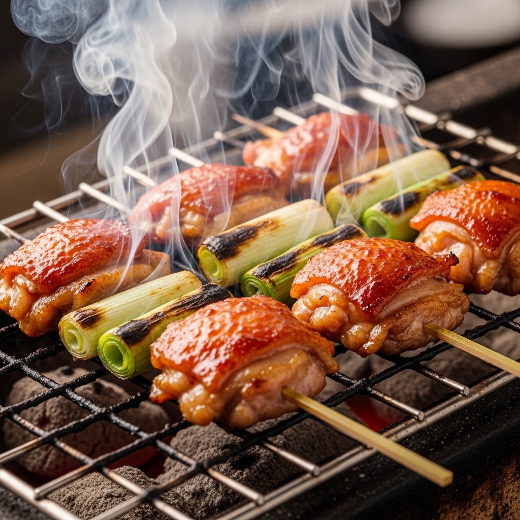 Sate Jepang Yakitori Negima menggunakan boneless paha ayam segar dari distributor Tricik Cengkareng untuk hidangan restoran izakaya B2B