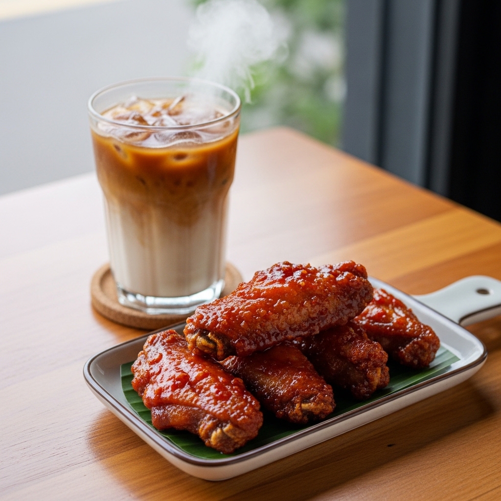 Supplier sayap ayam utuh segar Tricik untuk bahan baku camilan spicy wings pendamping menu coffee shop.