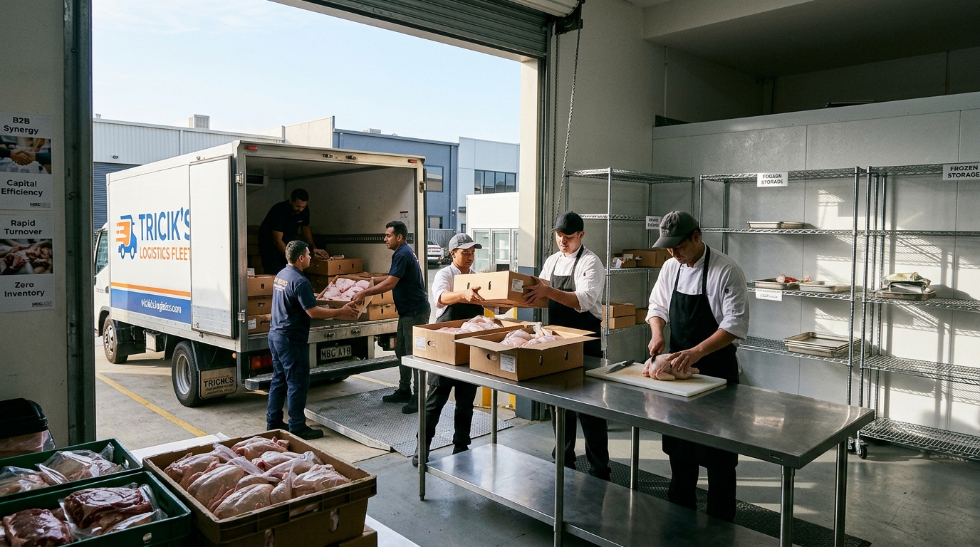 Penerapan sistem Just-In-Time logistik pagi dari Tricik Cengkareng untuk efisiensi ruang penyimpan freezer di Dapur Makan Bergizi Gratis