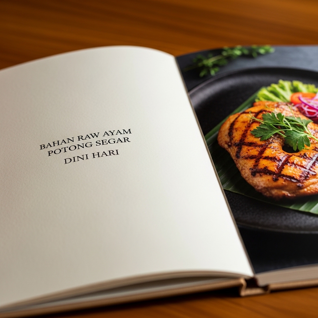 Strategi marketing menu restoran menggunakan konsep farm to table dengan narasi bahan baku ayam potong segar harian dari Tricik Cengkareng untuk pelanggan B2B