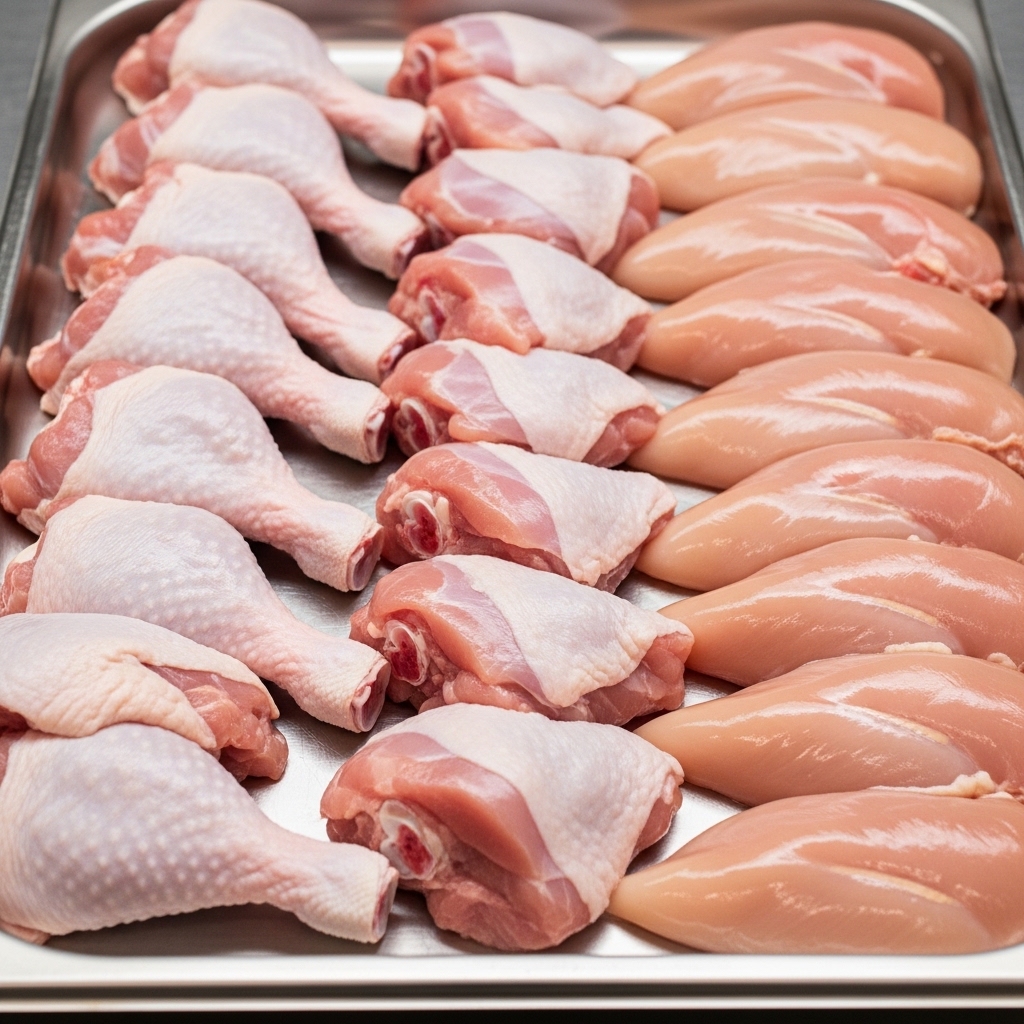 Ayam custom parting potongan mesin presisi dari supplier Tricik untuk menjaga HPP katering.