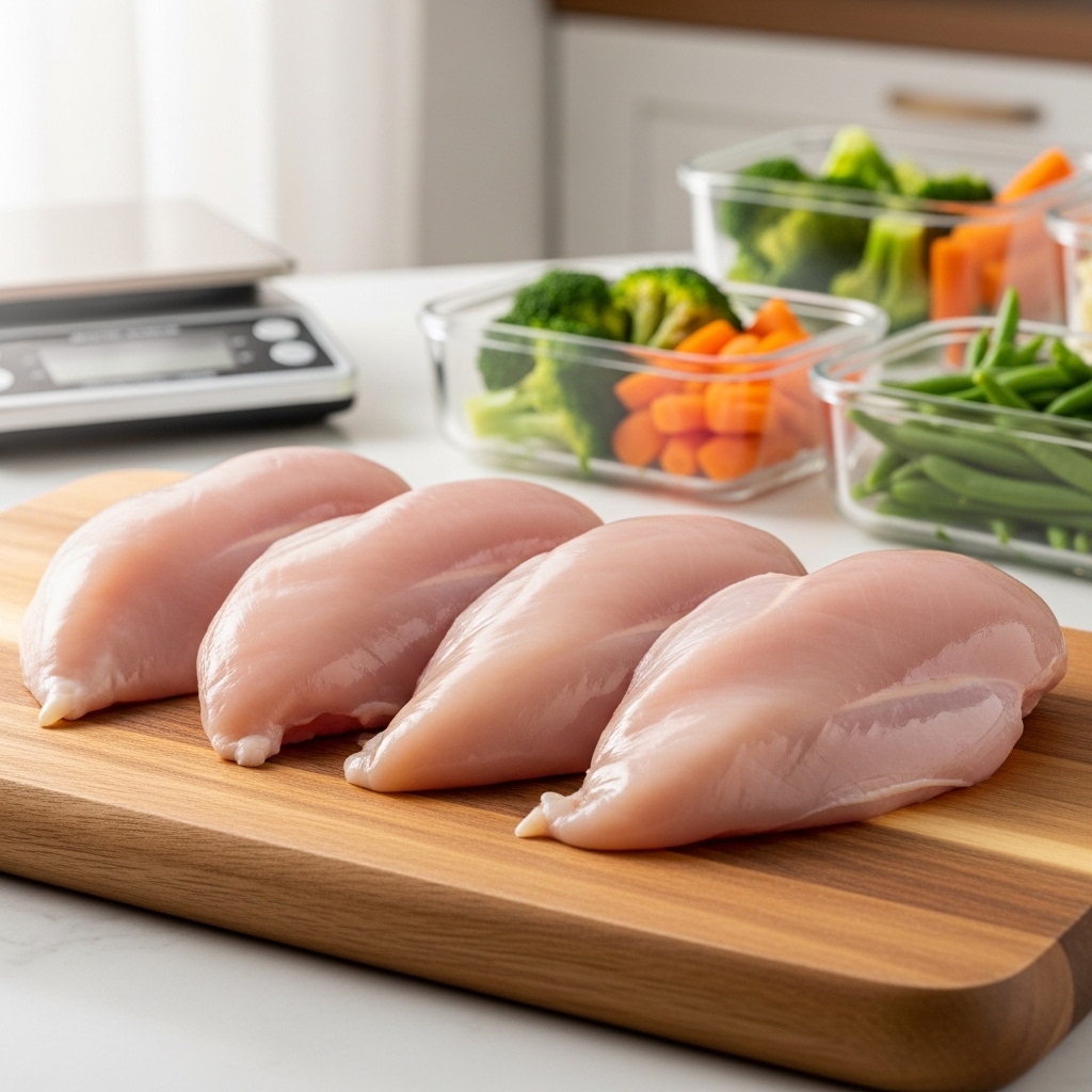 Supplier boneless dada ayam tanpa kulit segar Tricik untuk bahan baku lean meat katering diet dan meal prep gym.