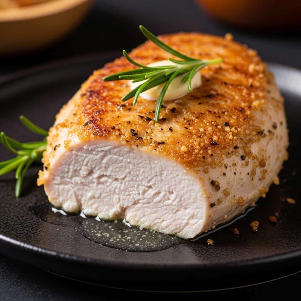 Boneless dada ayam segar Tricik menghasilkan sajian pan-seared yang juicy sempurna untuk menu diet dan western restoran.