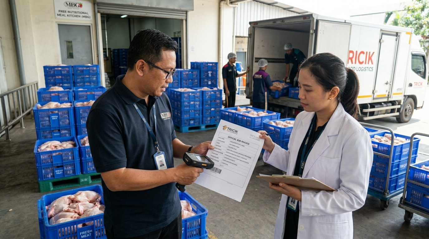 Implementasi sistem lacak balak (traceability) di Dapur MBG untuk mengamankan asal usul karkas ayam segar dari fasilitas RPH Tricik Cengkareng
