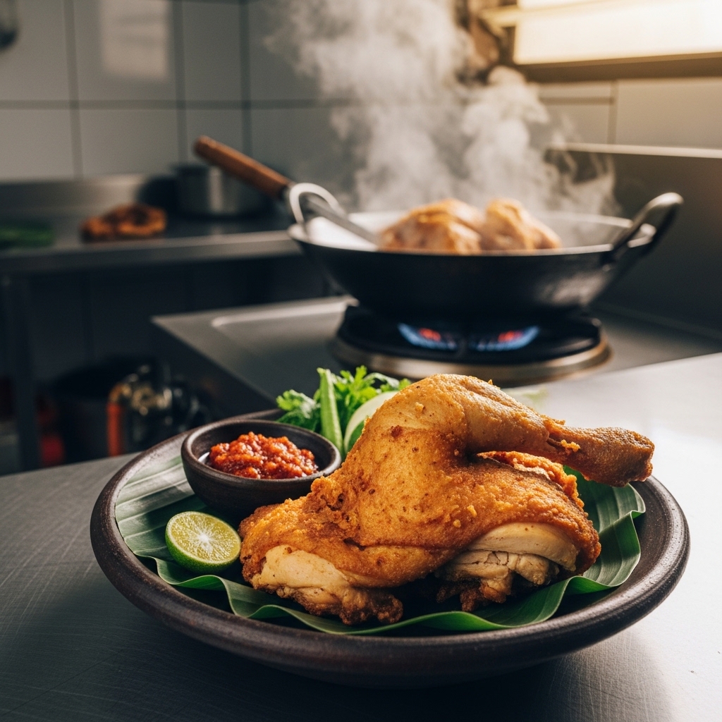 Hasil ungkepan ayam Kalasan empuk tanpa panci presto menggunakan karkas fresh daily pasokan B2B Tricik Cengkareng