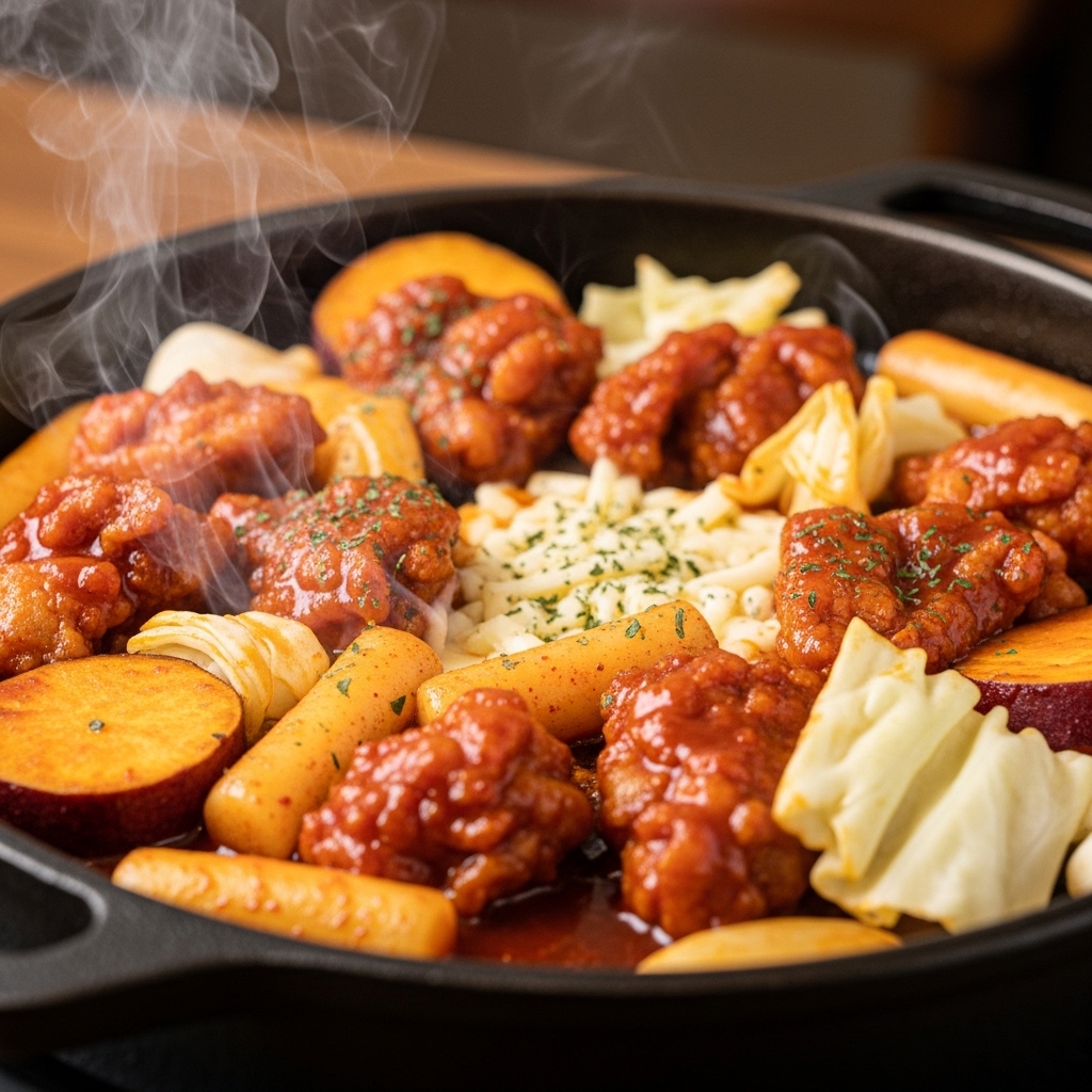 Potongan dadu boneless paha ayam segar Tricik Cengkareng yang juicy dan tahan panas untuk hidangan Dakgalbi di restoran Korea B2B