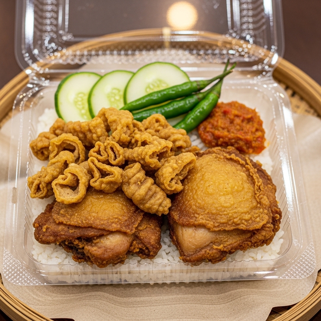 Trik substitusi porsi menu restoran menggunakan kulit dan usus goreng krispi dari distributor ayam segar Tricik Cengkareng untuk menekan HPP B2B