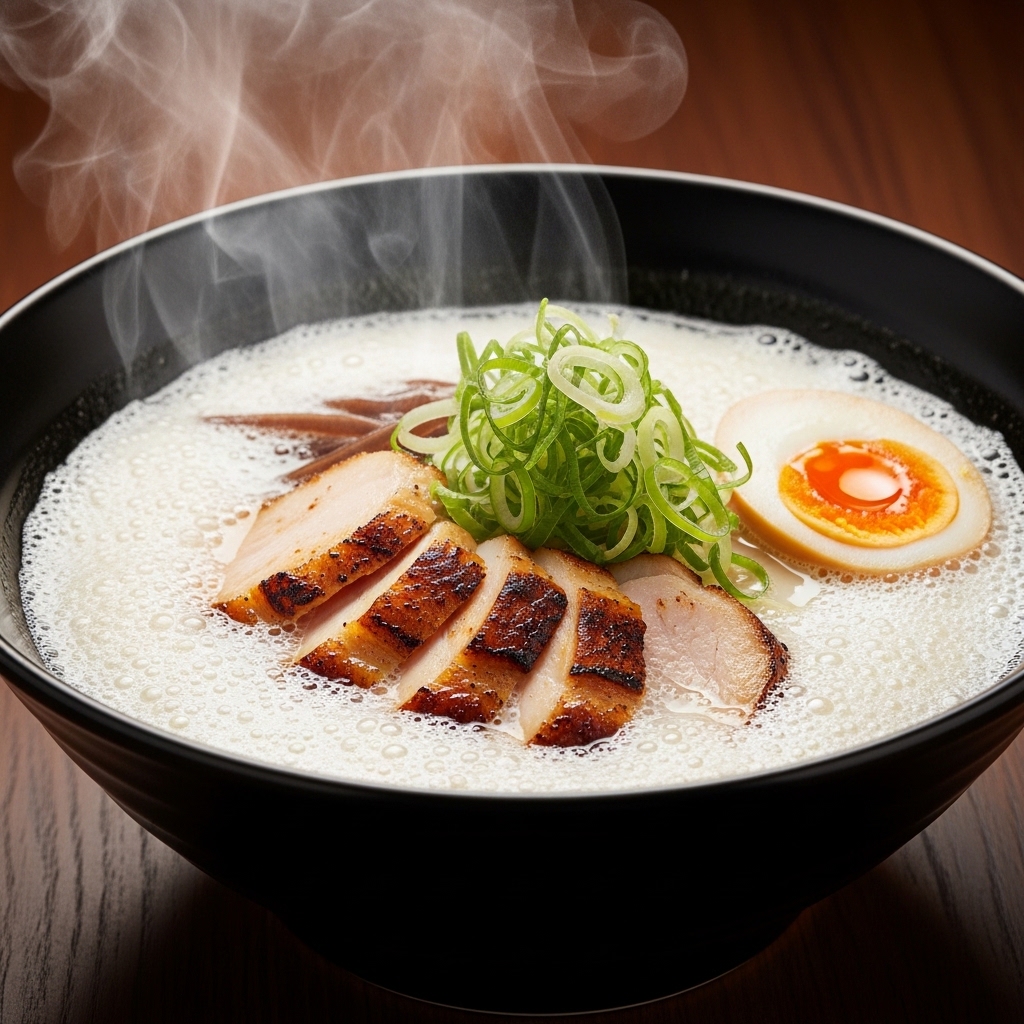 Kuah kaldu putih kental ramen Toripaitan Jepang hasil emulsi tulang punggung dan ceker ayam segar Tricik Cengkareng untuk restoran B2B