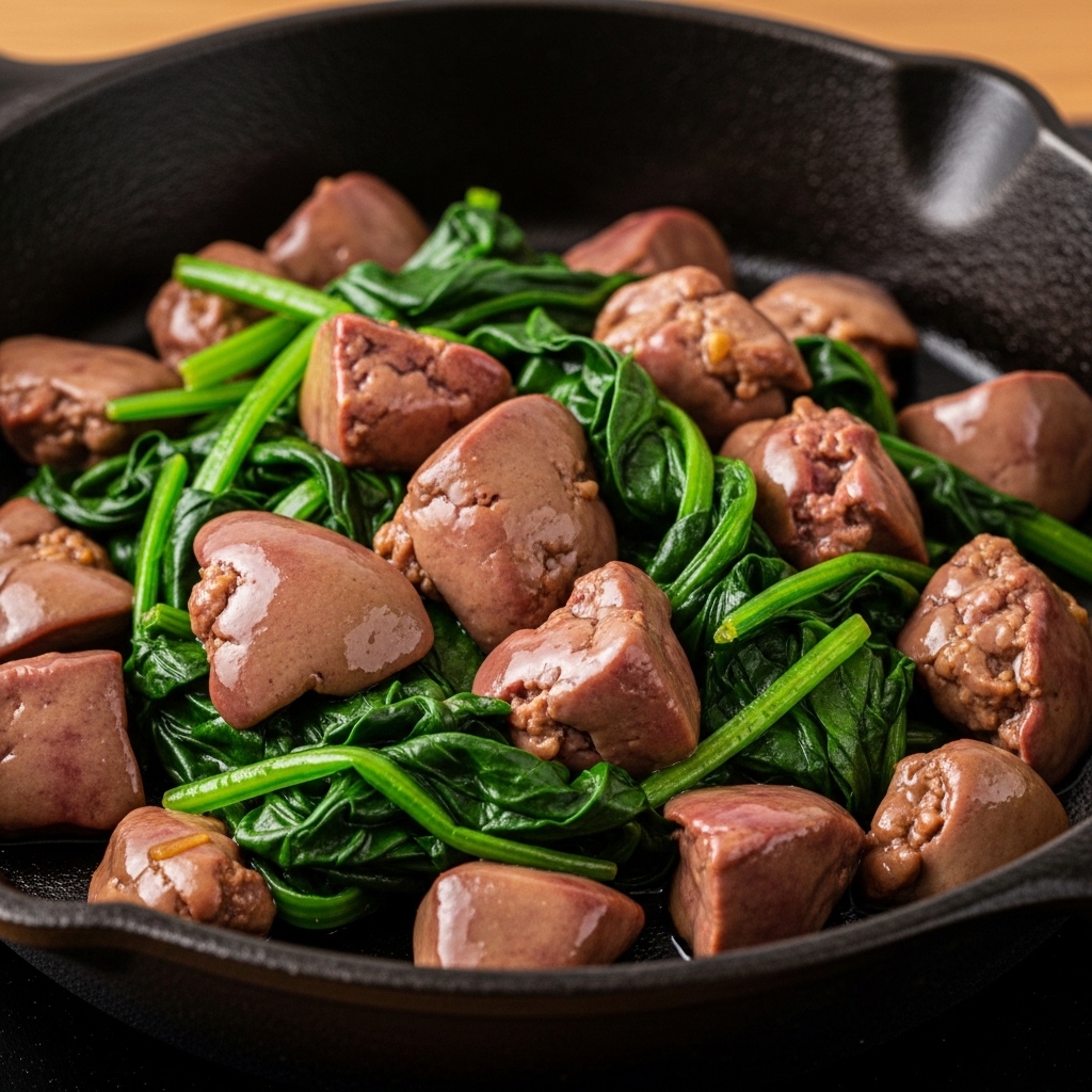 Resep tumis hati ayam segar utuh dari Tricik Cengkareng yang kaya zat besi heme untuk menu penambah darah bagi penderita anemia