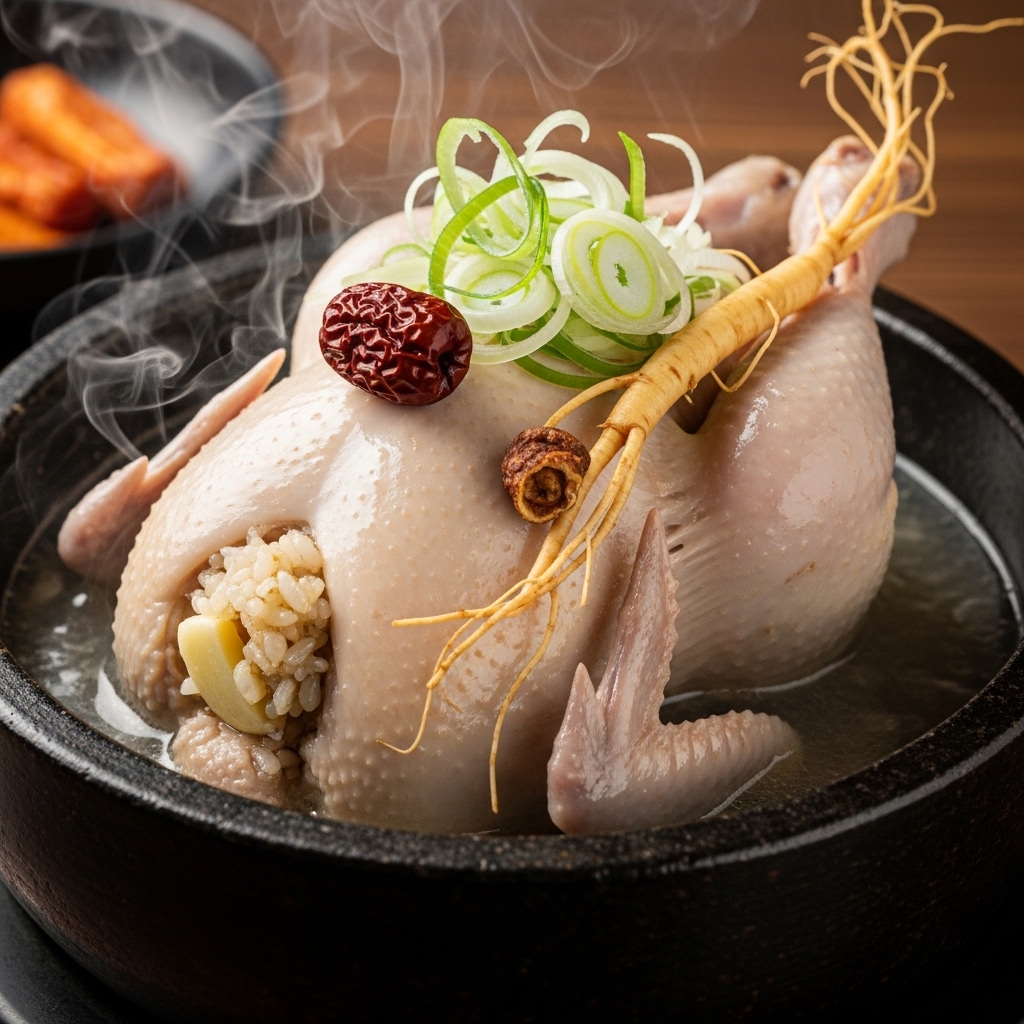Karkas ayam utuh segar ukuran 0.8kg dari Tricik Cengkareng untuk hidangan sup Samgyetang otentik Korea restoran B2B