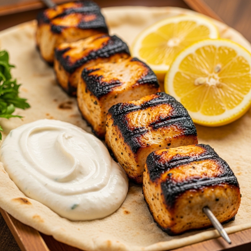 Potongan kubus dada ayam segar dari Tricik Cengkareng yang dimarinasi yogurt untuk sate Shish Tawook restoran Timur Tengah B2B