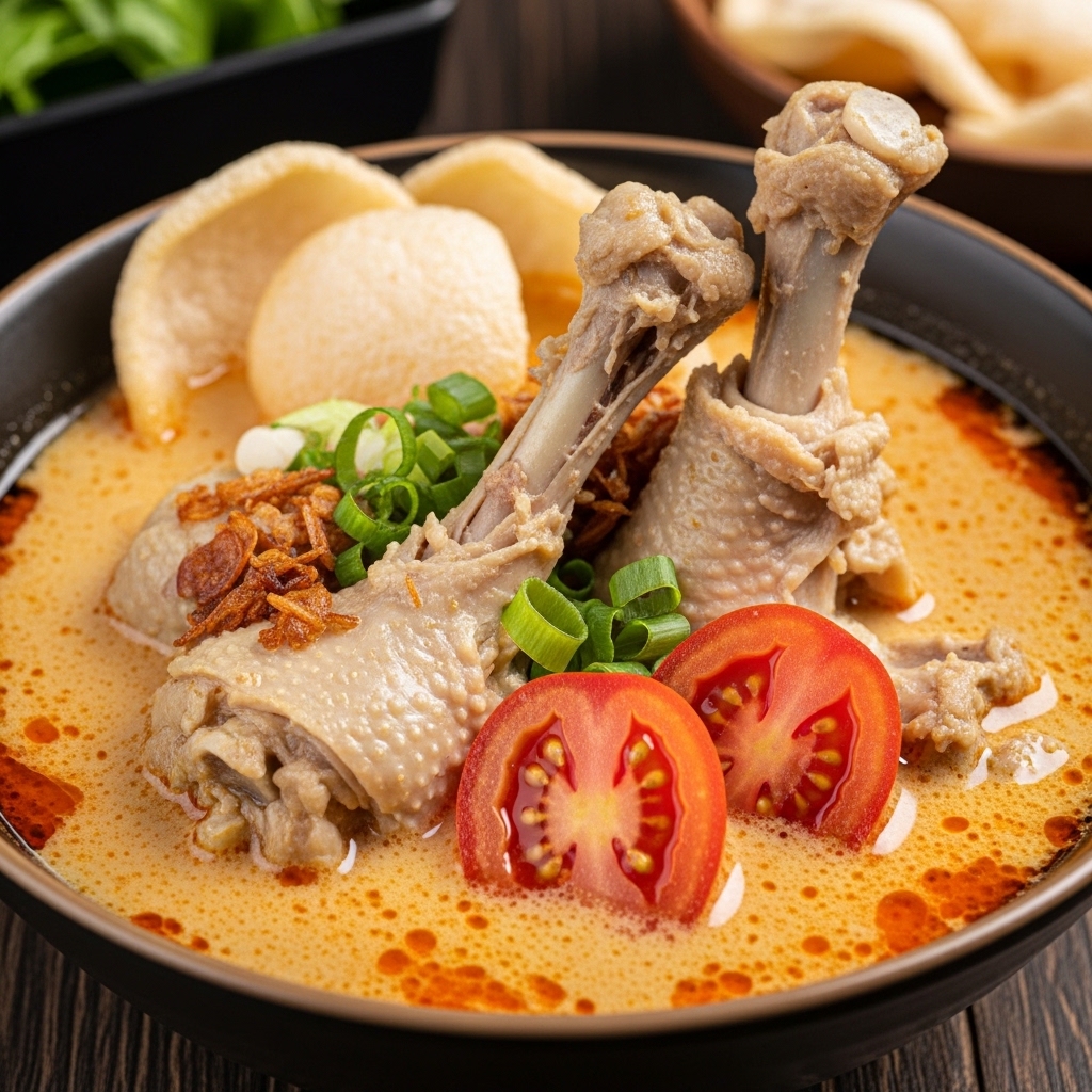 Sajian soto tangkar ayam gurih menggunakan tulang rongkong hasil ekstraksi karkas utuh segar Tricik Cengkareng untuk efisiensi HPP B2B